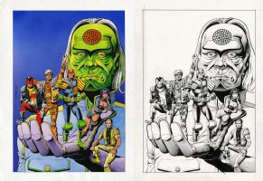 2000ad Annual 1990 Cover artwork - CLIFF ROBISON art Comic Art